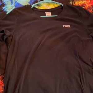Pink black tee